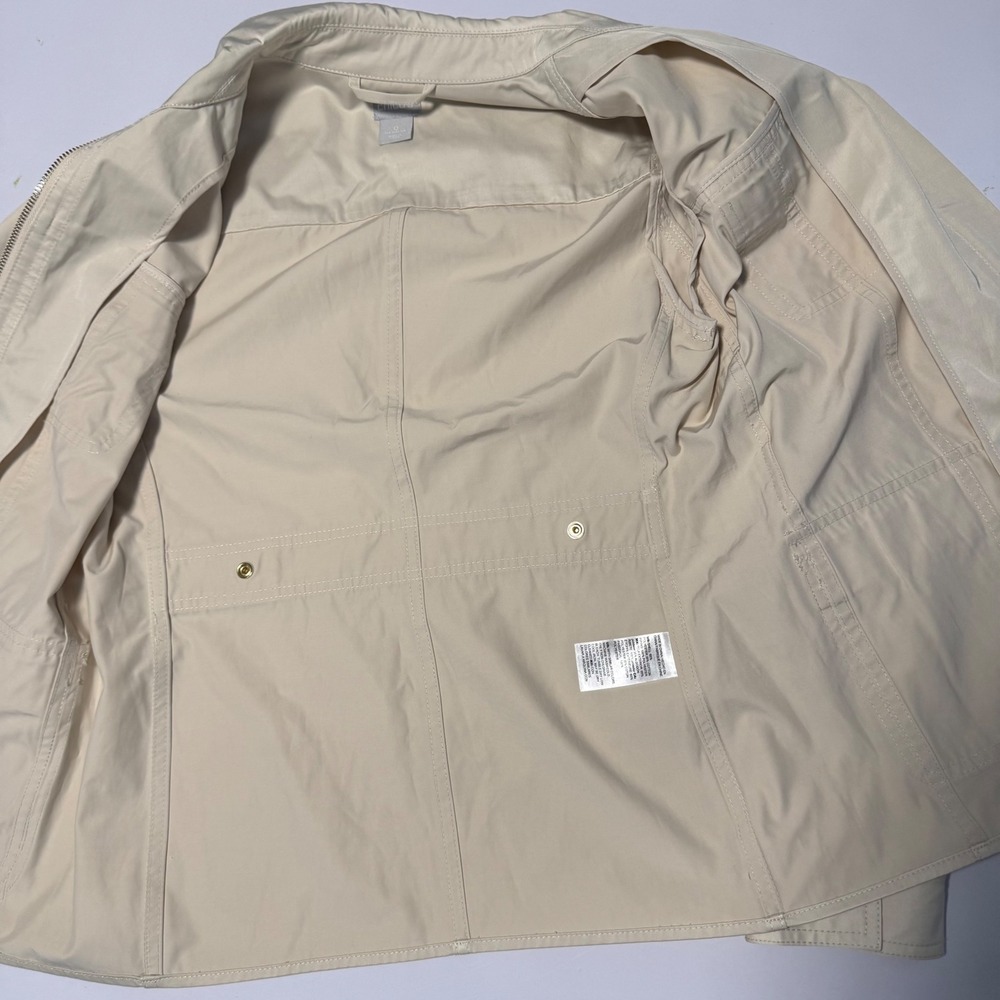 Chicos Utility Jacket Beige Button Snap Pocket Co… - image 7